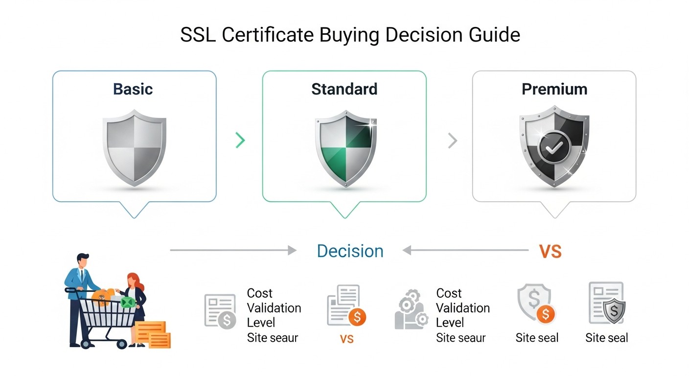 A decision flow showing paths to different certificate types.